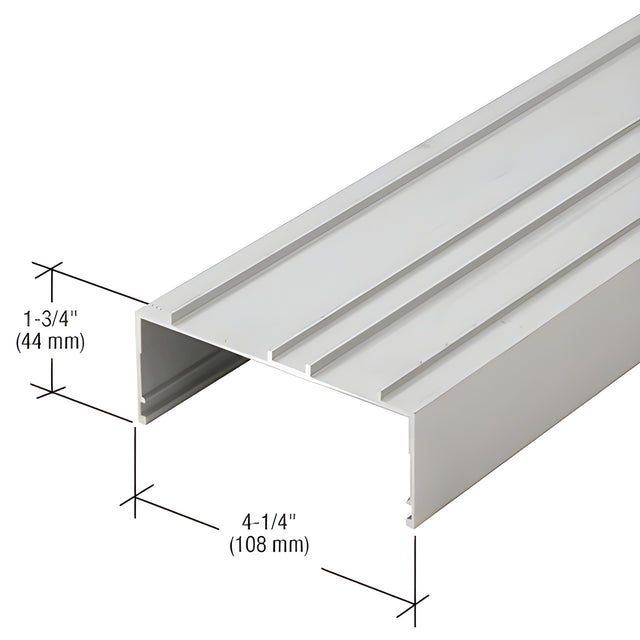 CRL-U.S. Aluminum Clear Anodized Stacking Head and Sill Channel - 24'-2"