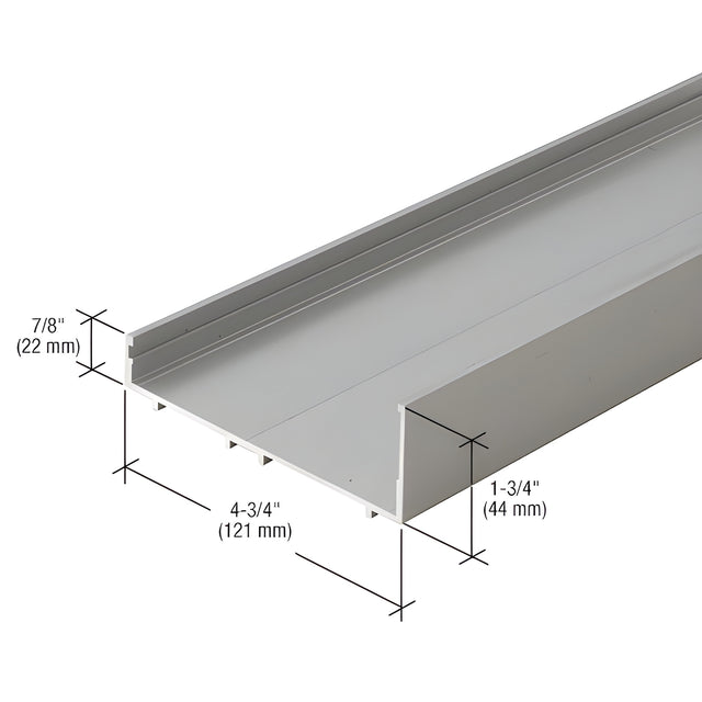 CRL-U.S. Aluminum Clear Anodized Stacking Head and Sill Channel - 24'-2"