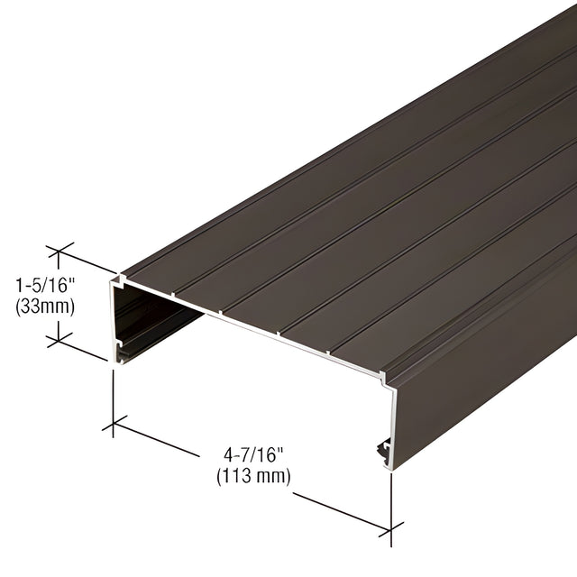 CRL-U.S. Aluminum Compensating Head Channel, Bronze Black Anodized - 24'-2"