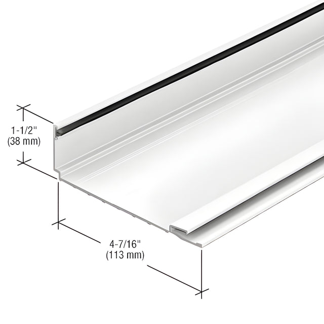 CRL-U.S. Aluminum Compensating Jamb Channel, White KYNAR® Paint - 24'-2"