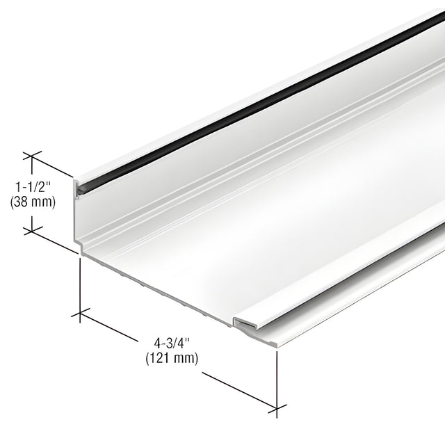 CRL-U.S. Aluminum Compensating Jamb Channel, White KYNAR® Paint- 24'-2"