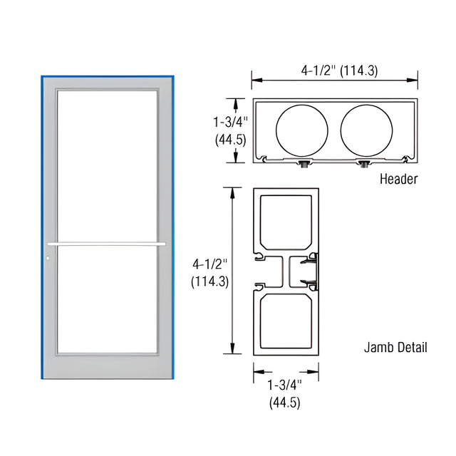 CRL-U.S. Aluminum Custom KYNAR® Paint 39-1/2" x 85-3/4" Series DF800 Tubular Center Hung Up and Over Frame Complete (1F)