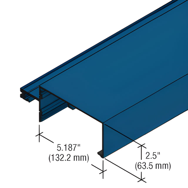 CRL-U.S. Aluminum Custom KYNAR® Paint 5-1/4" Open Back Roll Over Horizontal Mullion for StormWall XL