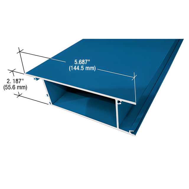 CRL-U.S. Aluminum Custom KYNAR® Paint 5-11/16" Top Door Rail for 1-5/16" Glass - 21'0