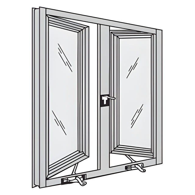 CRL-U.S. Aluminum Custom KYNAR® Paint 7200 Series Double Out-Swing Casement Windows