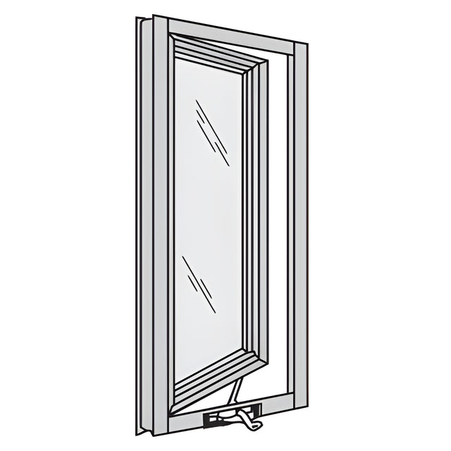 CRL-U.S. Aluminum Custom KYNAR® Paint 7200 Series Out-Swing Casement Window for 1" Glazing