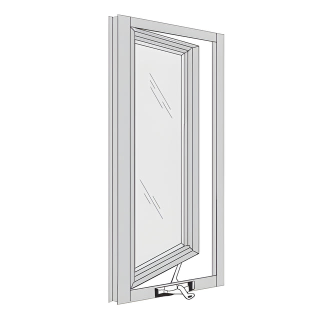 CRL-U.S. Aluminum Custom KYNAR® Paint 7300 Series Out-Swing Casement Window for 1" Glazing