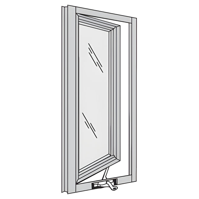 CRL-U.S. Aluminum Custom KYNAR® Paint 7400 Series Out-Swing Casement Window for 1" Glazing