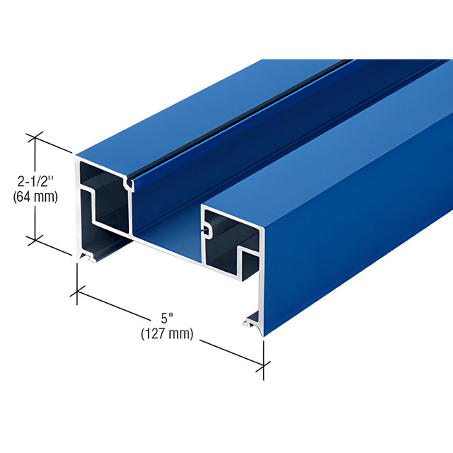 CRL-U.S. Aluminum Custom KYNAR® Paint Deep Pocket Door Jamb for 1-5/16" Glass - 24'-2"