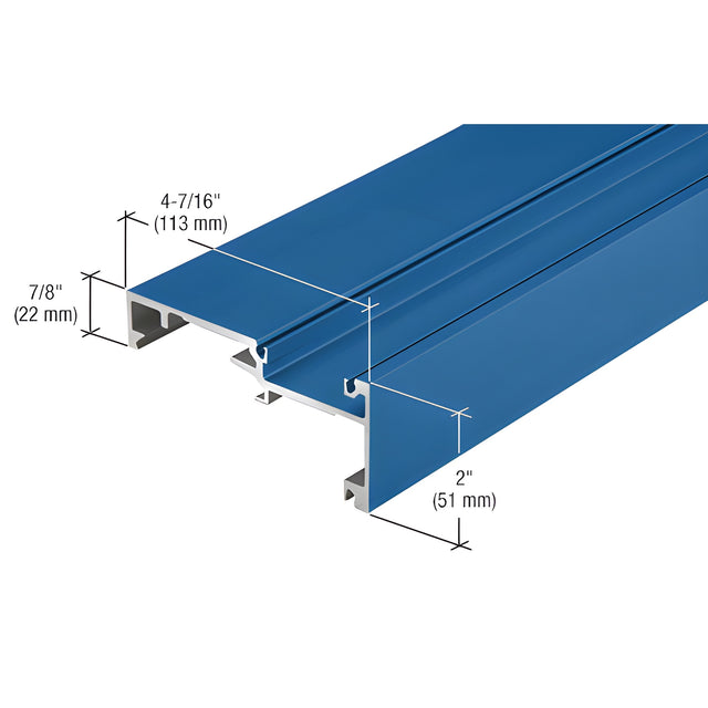 CRL-U.S. Aluminum Custom KYNAR® Paint Inside Glaze Horizontal Mullion - 24'-2"