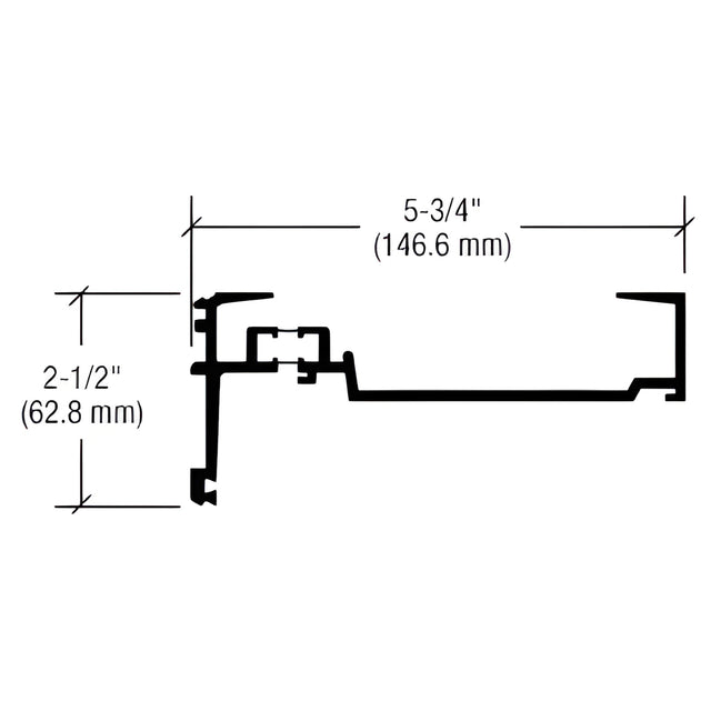 CRL-U.S. Aluminum Custom KYNAR® Paint Thermally Broken 6" Inside Glaze Head Mullion - 24'-2"