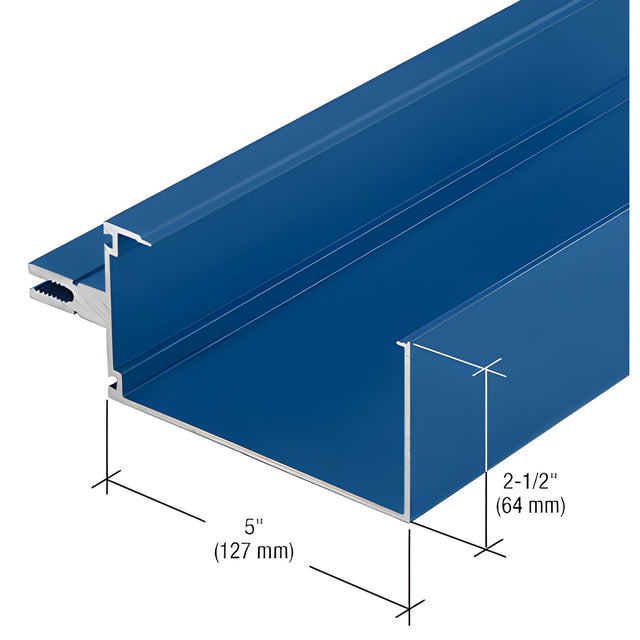 CRL-U.S. Aluminum Custom Paint 5" Open Back Horizontal Mullion - 24'-2"