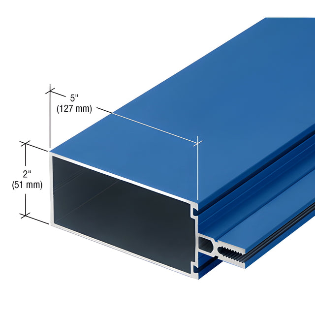CRL-U.S. Aluminum Custom Paint 5" Vertical/Horizontal Mullion for Shear Block Assembly - 24'-2"