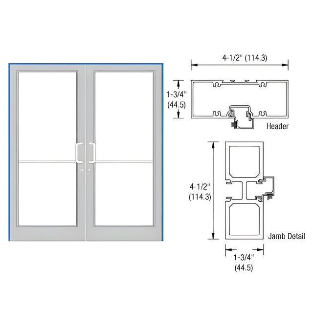CRL-U.S. Aluminum Dark Bronze/Black Anodized Class 1 75-1/2" x 85-3/4" Series DF800 Tubular Offset Hung Up and Over Frame Blank (2F)
