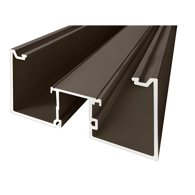 CRL-U.S. Aluminum Dark Bronze/Black Anodized Class 1 Door Jamb Deep Pocket Less Screw Spline - 24'-2"