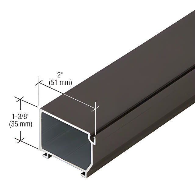 CRL-U.S. Aluminum Dark Bronze/Black Anodized Class 1 Glass Stop - 24'-2"