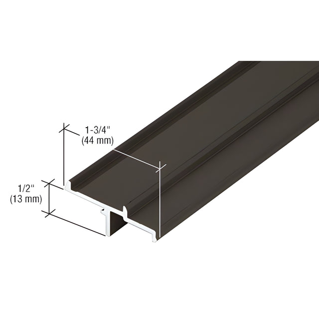 CRL-U.S. Aluminum Dark Bronze/Black Anodized Class 1 IG500 Door Stop Insert - 21'-2"