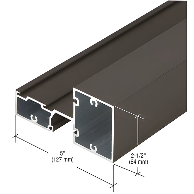 CRL-U.S. Aluminum Dark Bronze/Black Anodized Class 1 Intermediate Horizontal Mullion - 24'-2"