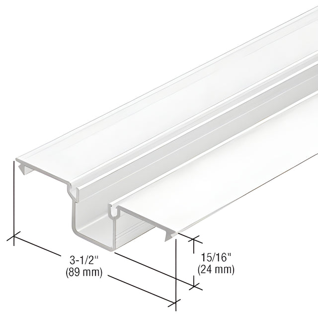 CRL-U.S. Aluminum Deep Pocket Insert for 1/4" Glazing, White KYNAR® Paint - 24'-2"