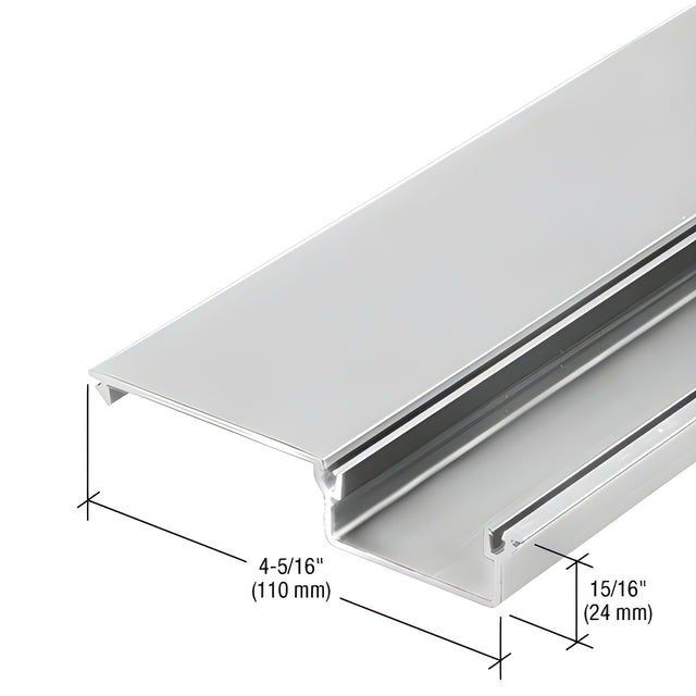 CRL-U.S. Aluminum Deep Pocket Vertical Insert for 1" Glazing - 24'-2", Clear Anodized Class 1