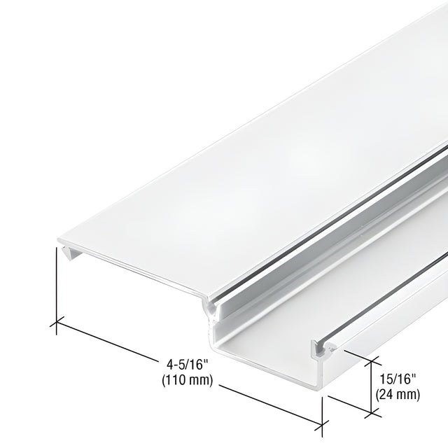 CRL-U.S. Aluminum Deep Pocket Vertical Insert for 1" Glazing, White KYNAR® Paint - 24'-2"