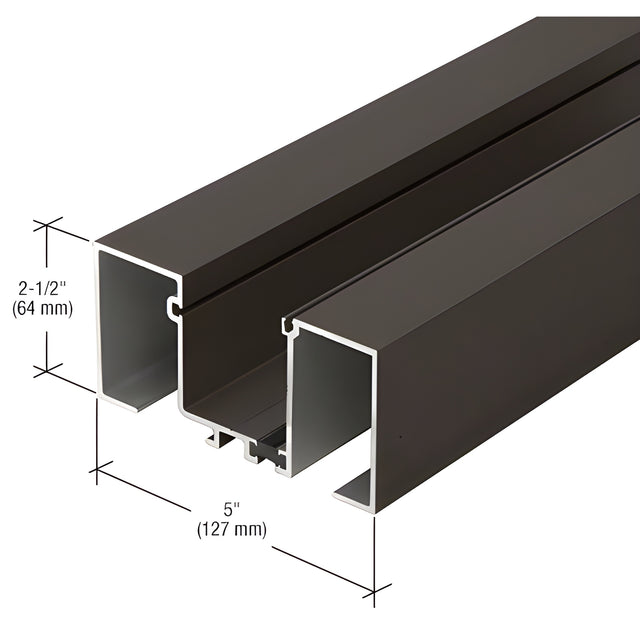 CRL-U.S. Aluminum Deep Pocket Wall Jamb, Thermally Broken, Dark Bronze/Black Anodized Class 1 - 24'-2"