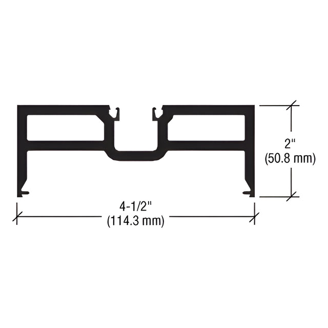 CRL-U.S. Aluminum Door Head/Jamb, 1-3/4" x 4-1/2", Custom Paint- 21'-8"