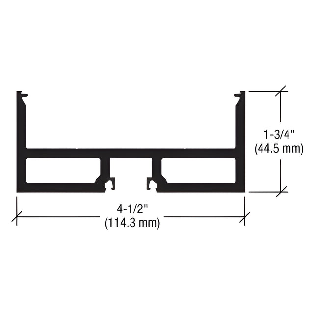 CRL-U.S. Aluminum Door Head/Jamb, 2" x 4-1/2", Custom Paint- 21'-9"