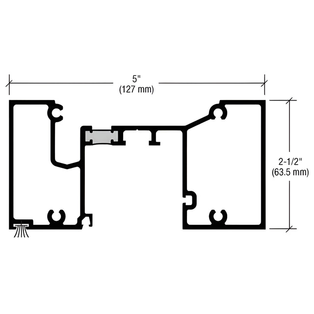 CRL-U.S. Aluminum Door Header, Thermally Improved, Custom Paint, 24'-2"