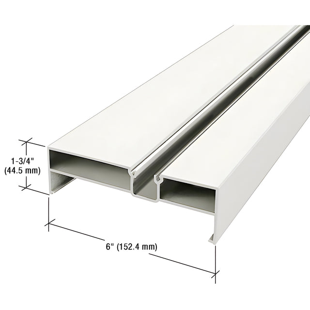 CRL-U.S. Aluminum Door Jamb, White KYNAR® Paint, 21'-9"