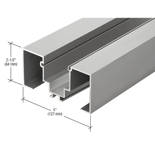 CRL-U.S. Aluminum Door Jamb for 1-5/16" Glass, Clear Anodized Class 1 - 24'-2"