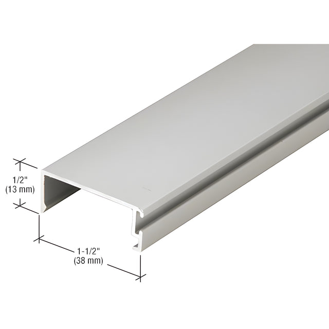 CRL-U.S. Aluminum Door Stop with Weatherseal - 21'-2", Clear Anodized Class 1