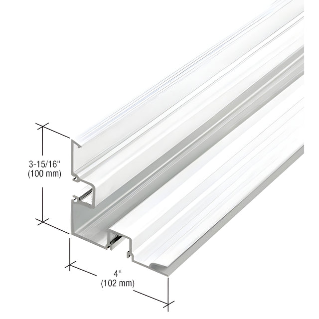 CRL-U.S. Aluminum Double Pocket Corner Post Half Section, White KYNAR® Paint - 24'-2"