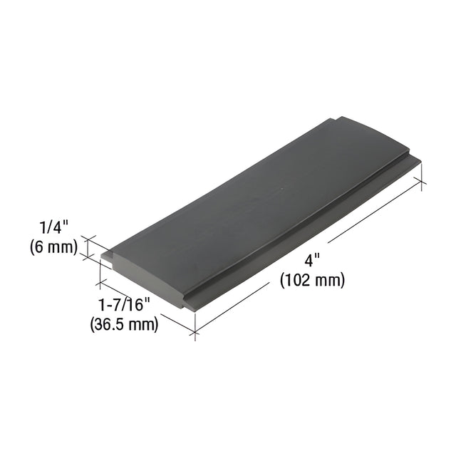 CRL-U.S. Aluminum EPDM 4" Setting Block for 1" Glazing - 100/Pk