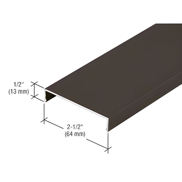 CRL-U.S. Aluminum Face Cap, Dark Bronze/Black Anodized Class 1 - 24'-2"