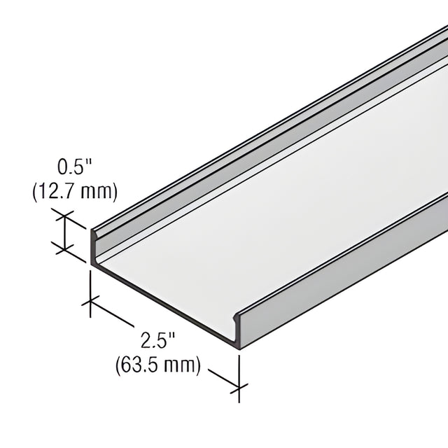 CRL-U.S. Aluminum Face Cap for StormWall XL Captured Mullions, Clear Anodized Class 1