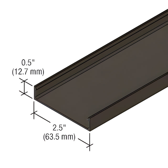CRL-U.S. Aluminum Face Cap for StormWall XL Captured Mullions, Dark Bronze/Black Anodized Class 1