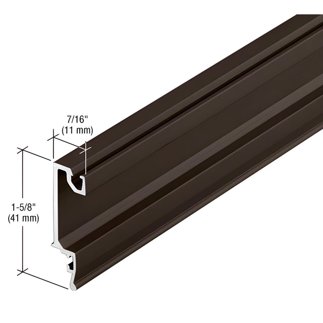 CRL-U.S. Aluminum Face Stop - 24'-2", Dark Bronze/Black Anodized Class 1