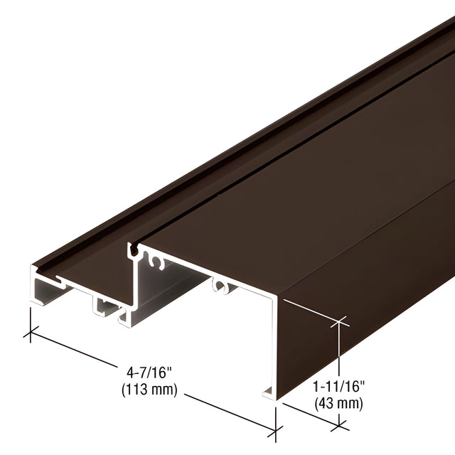 CRL-U.S. Aluminum Flush Out Sill Mullion, Bronze Black Anodized - 24'-2"