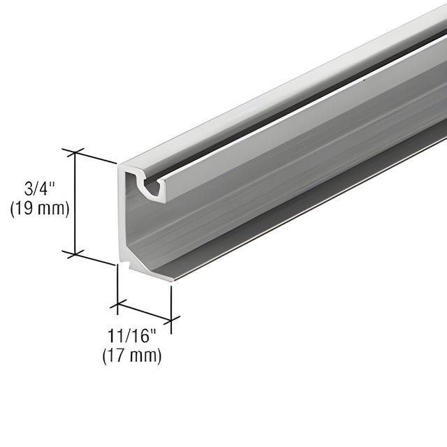 CRL-U.S. Aluminum Glass Stop for 1/4" Glass, Clear Anodized - 21'-2"