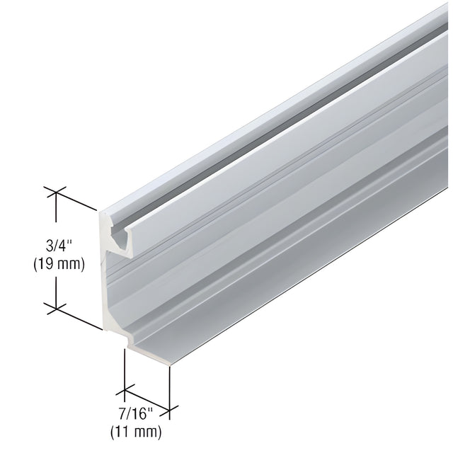 CRL-U.S. Aluminum Glass Stop for 1" Glass Door Header, Mill - 21'-2"