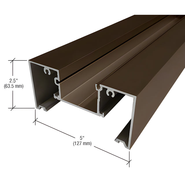CRL-U.S. Aluminum Head/Jamb for 1-5/16" Glass - 24'-2", Dark Bronze/Black Anodized Class 1