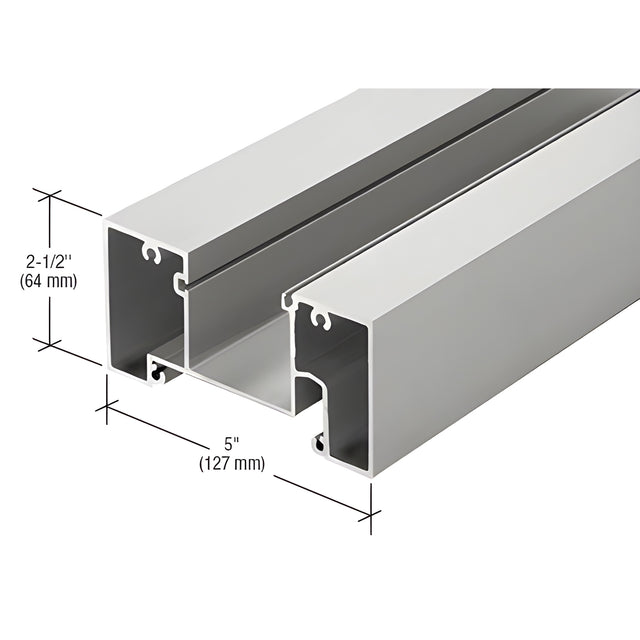CRL-U.S. Aluminum Head Mullion for 1" Glass, 24'-2", Clear Anodized Class 1