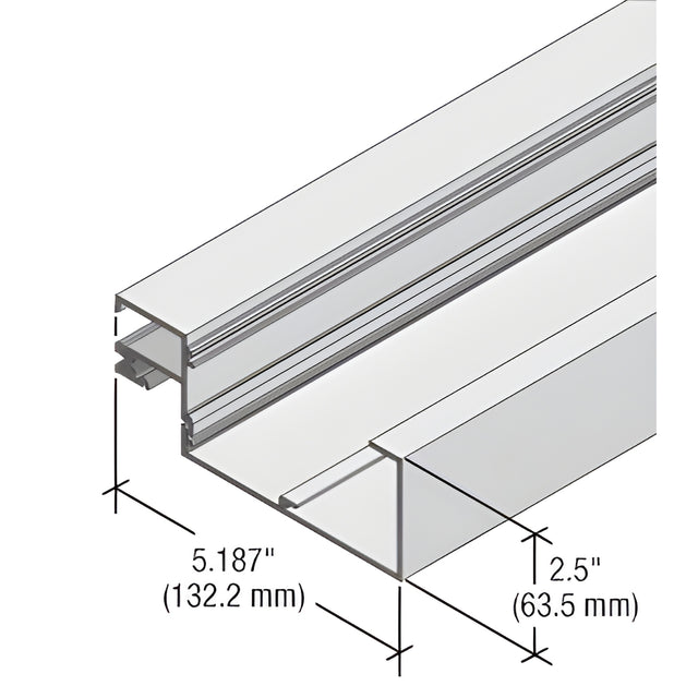 CRL-U.S. Aluminum Head Mullion for StormWall XL, Clear Anodized Class 1