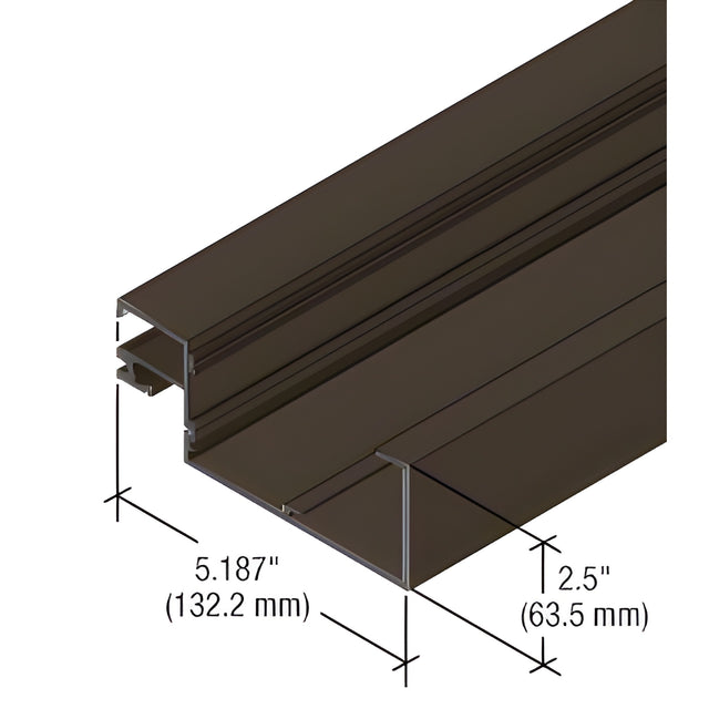 CRL-U.S. Aluminum Head Mullion for StormWall XL, Dark Bronze/Black Anodized Class 1