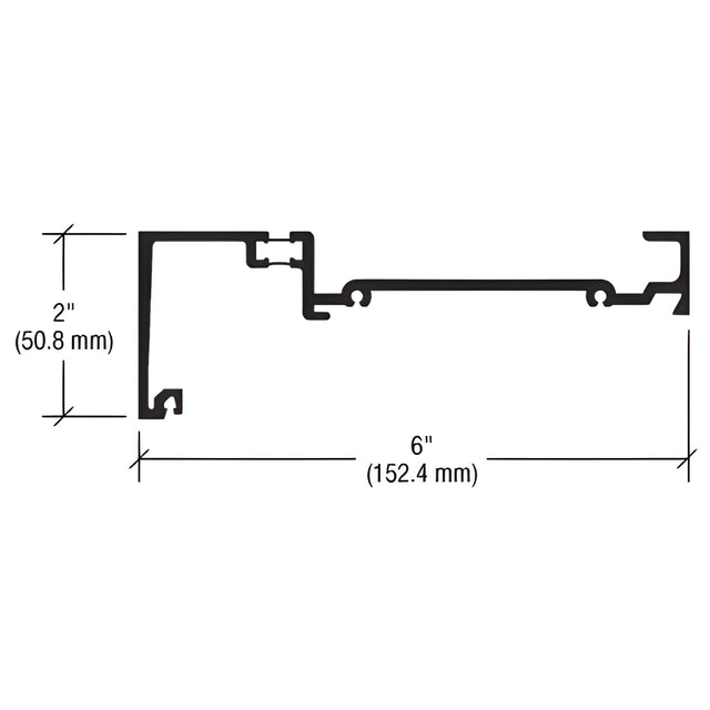 CRL-U.S. Aluminum Header Clear Anodized - 24'-2"