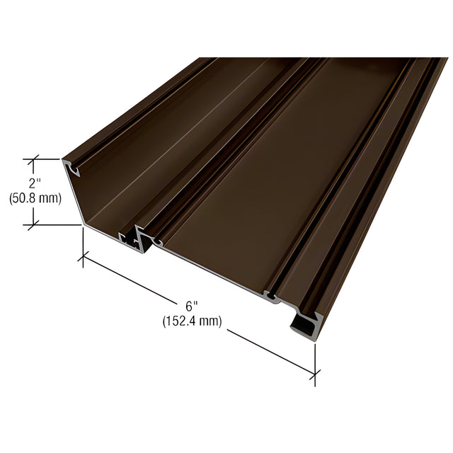 CRL-U.S. Aluminum Header, Dark Bronze Anodized - 24'-2"