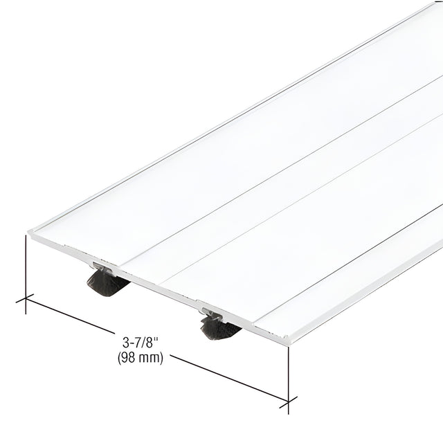 CRL-U.S. Aluminum Header Filler with Weatherstrip, White KYNAR® Paint - 21'-4"