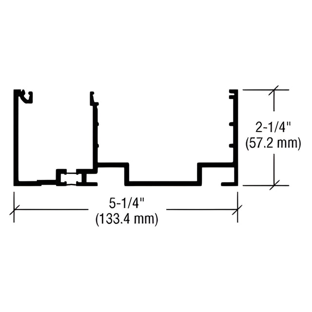 CRL-U.S. Aluminum Header/Sill (Thermal) - 24'-2", Dark Bronze/Black Anodized Class 1