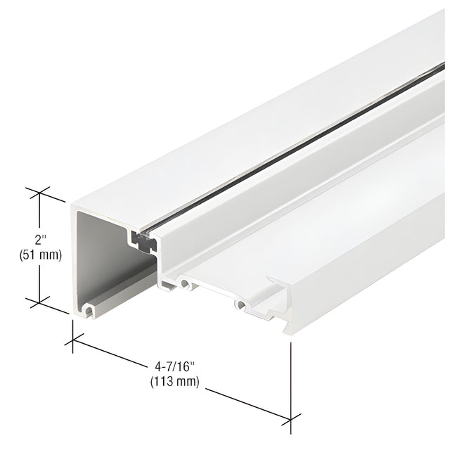 CRL-U.S. Aluminum Header, Thermally Improved, White KYNAR® Paint - 24'-2"
